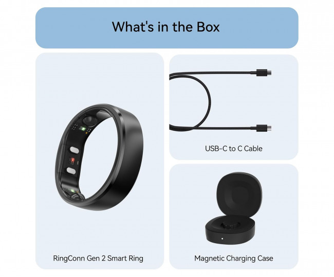 Розумне кільце RingConn Gen 2 Matte Black (Size 10)